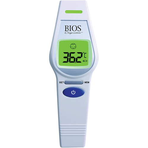 Non-Contact Forehead Thermometer, 0°C - 100.0°C (32.0°F - 212.0°F), Fixed Emmissivity Ontario Packaging