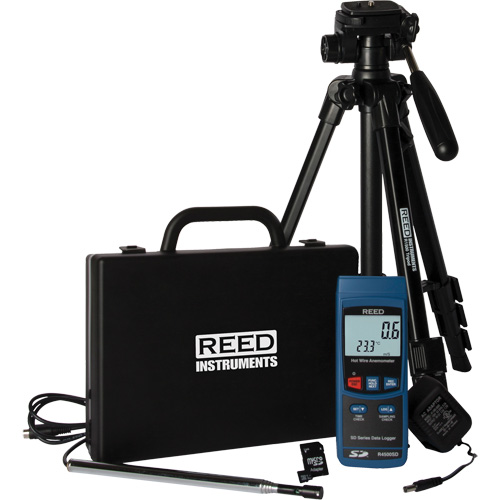 Hot Wire Thermo-Anemometer Kit, Data Logging, 0.4 - 30 m/sec Air Velocity Range Ontario Packaging