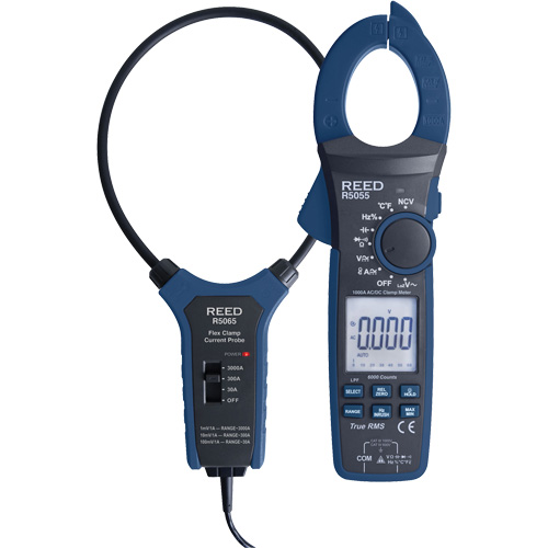 True RMS Clamp Meter with Flexible Current Probe & ISO Certificate, AC/DC Voltage, AC/DC Current Ontario Packaging