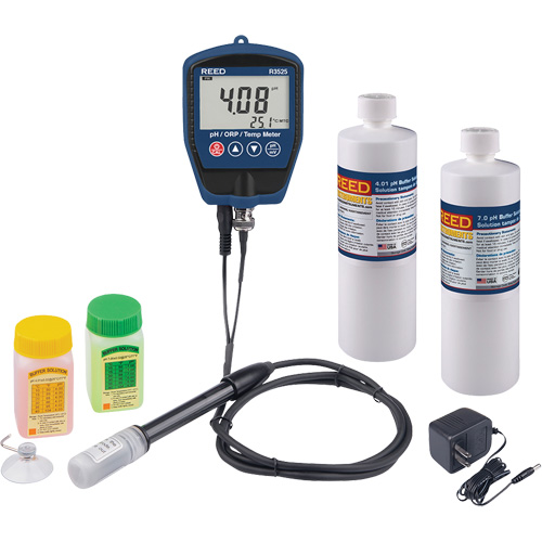 pH/mV Meter with Buffer Solution & Power Adapter Kit Ontario Packaging