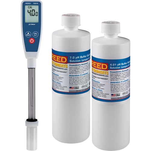 Long Stem pH Meter & 4pH/7pH Buffer Solution Kit Ontario Packaging