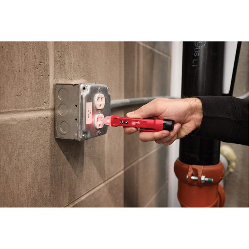 D&eacute;tecteur de tension avec DEL et testeur de prise DDFT, 50 V - 1000 V, Alerte Affichage & son Ontario Packaging
