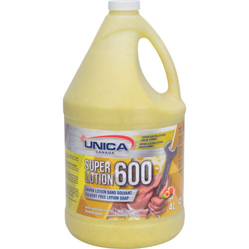 Super 600 Antiseptic Soap, Pumice, 4 L, Bottle, Peach Ontario Packaging