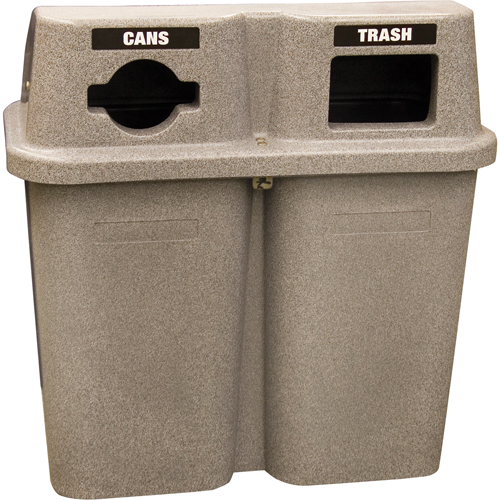 Recycling Containers Bullseye, Curbside, Plastic, 2 x 22 US gal. Ontario Packaging