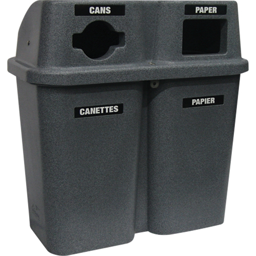 Recycling Containers Bullseye, Curbside, Plastic, 2 x 22 US gal. Ontario Packaging