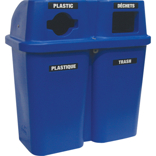 Recycling Containers Bullseye, Curbside, Plastic, 2 x 22 US gal. Ontario Packaging