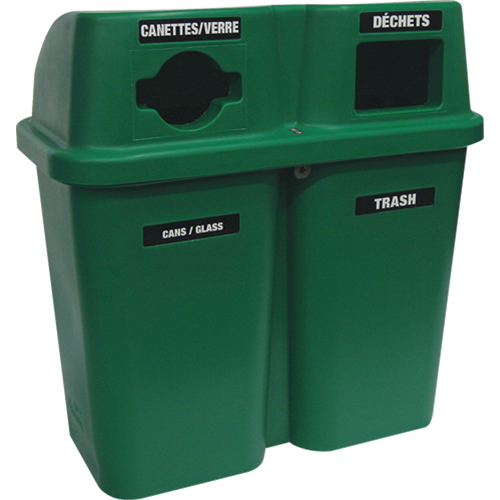 Recycling Containers Bullseye, Curbside, Plastic, 2 x 22 US gal. Ontario Packaging
