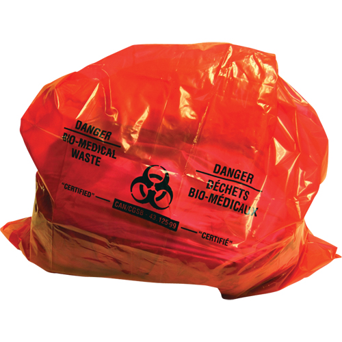 Sure-Guard Bio-Medical Waste Liners, Bio-Hazard, 38" L x 30" W, 2 mil Ontario Packaging
