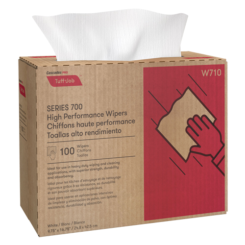 Pro Tuff-Job Wipers, Heavy-Duty, 9-3/4" L x 16-1/4" W Ontario Packaging