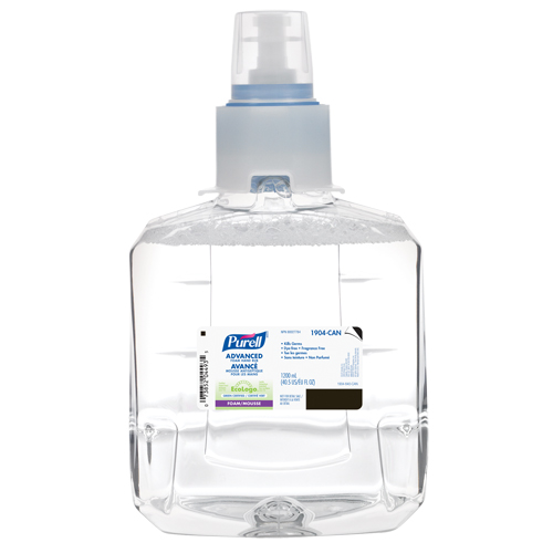 LTX-12 Advanced Foam Hand Sanitizer, 1200 ml, Cartridge Refill, 70% Alcohol Ontario Packaging