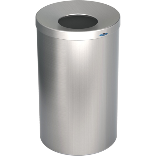 Lobby Waste Receptacle, Stainless Steel, 33 US gal. Ontario Packaging