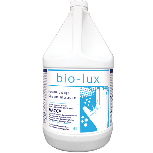 Bio-Lux Antimicrobial Soap, Foam, 4 L, Unscented Ontario Packaging