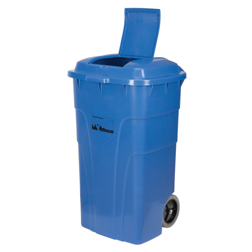 Roll Out Recycling Bin, Curbside, Polyethylene, 65 US gal. Ontario Packaging