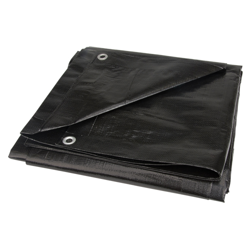 B&acirc;che, Usage industriel l&eacute;ger, Noir, 6' x 8' x 8 mils Ontario Packaging