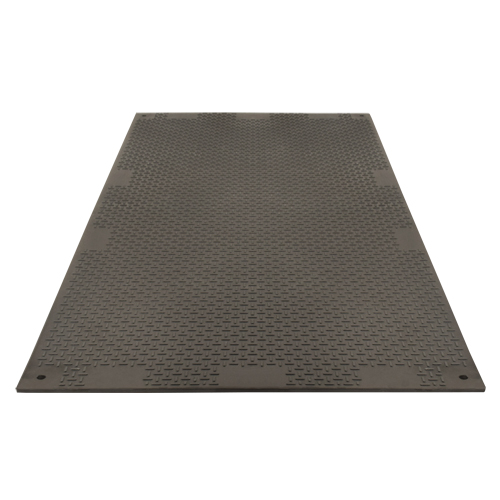 Medium-Duty Ground Protection, 4' x 8', Fiberglass/Polypropylene, Textured, Black Ontario Packaging