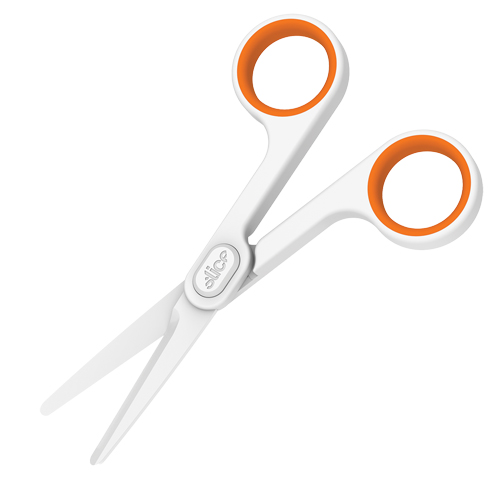 Slice Small Ceramic Scissors, 6", Rings Handle Ontario Packaging