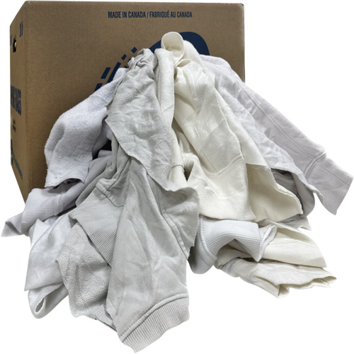 Wiping Rags, Fleece, White, 20 lbs. Ontario Packaging