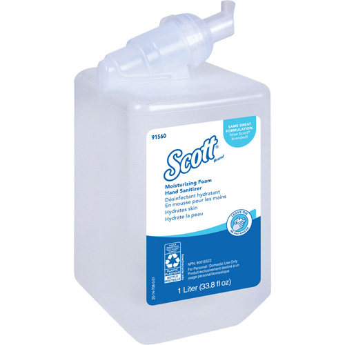 Scott&reg; Pro Moisturizing Foam Hand Sanitizer, 1000 ml, Cartridge Refill, 62% Alcohol Ontario Packaging