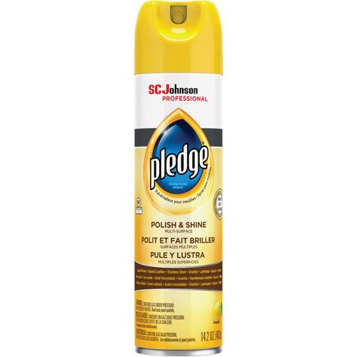 Pledge&reg; Lemon Furniture Polish, 14.2 oz., Aerosol Can Ontario Packaging