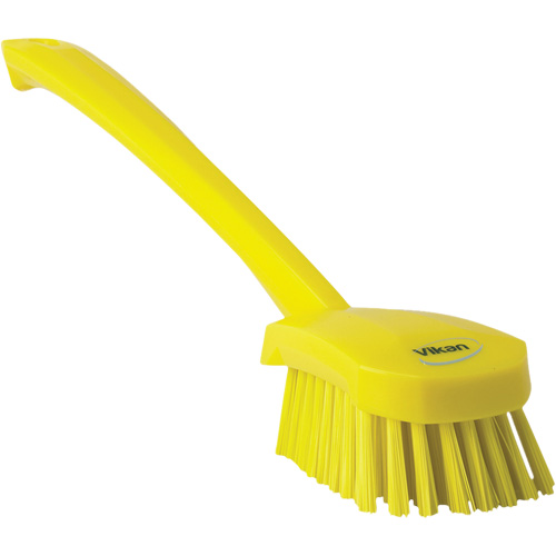 Brosse &agrave; manche long, Soies Ferme, Longueur de 16-3/10", Jaune Ontario Packaging
