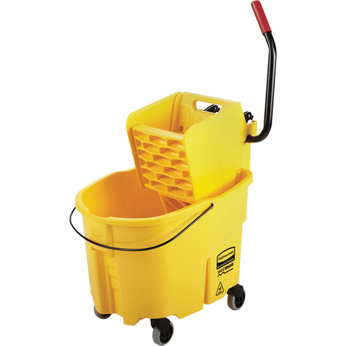 Ensemble de seau pour vadrouille et essoreuse WaveBrake, Pression lat&eacute;rale, 8,75 gal. US (35 pintes), Jaune Ontario Packaging