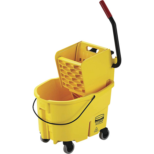 WaveBrake&reg; Mop Bucket and Wringer, Side Press, 6.5 US Gal. (26 Quart), Yellow Ontario Packaging
