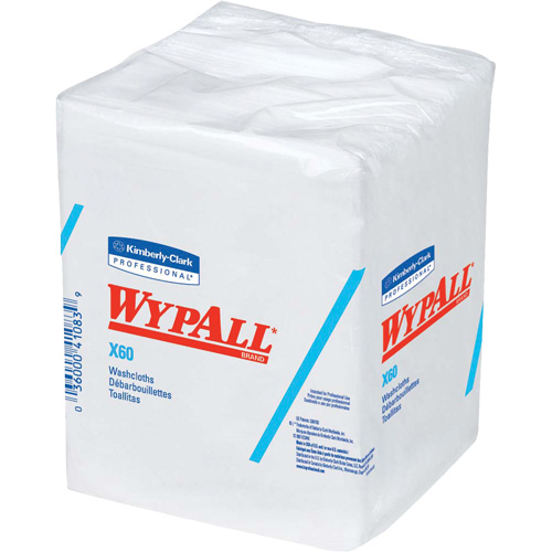 X60 Hygienic Washcloths, All-Purpose, 12-1/2" L x 10" W Ontario Packaging