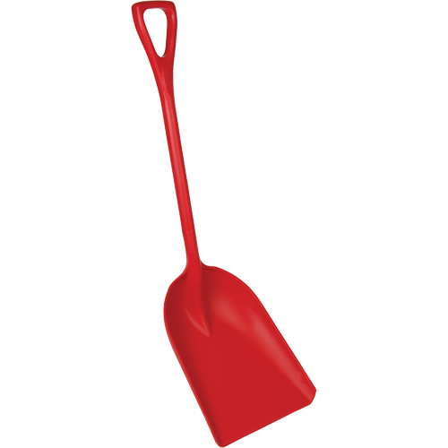 One-Piece Food Processing Shovel, 14" x 17" Blade, 42-1/2" Length, Plastic, Red Ontario Packaging