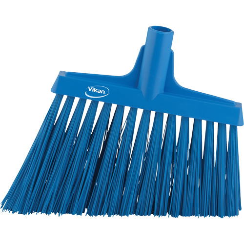 Angle Broom Head, X-Coarse Bristles, 12", Polyester, Blue Ontario Packaging