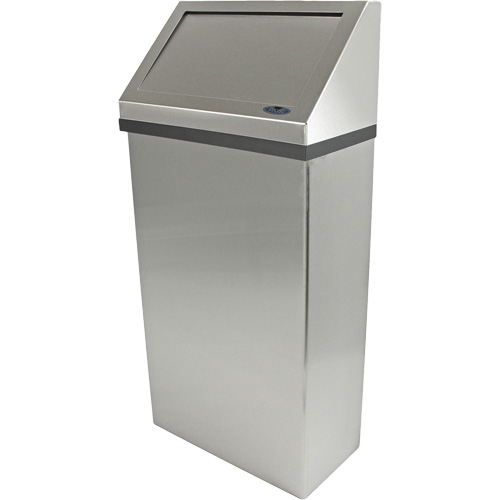 Wall Mounted Waste Receptacle, Stainless Steel, 13.2 US gal. Ontario Packaging