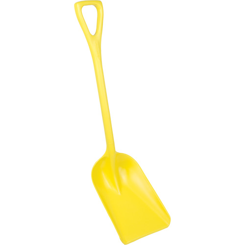 One-Piece Hygienic Shovel, 10" x 6" Blade, 37-1/2" Length, Plastic, Yellow Ontario Packaging