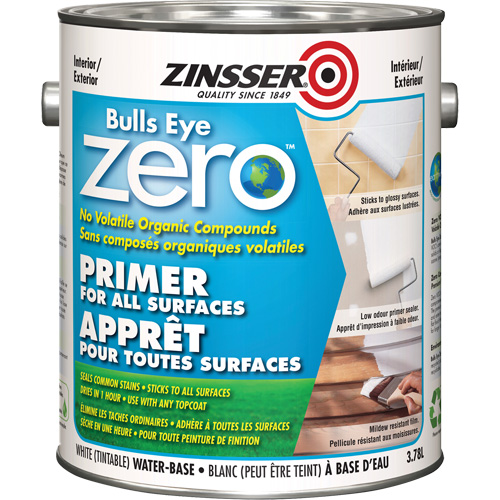 Appr&ecirc;t &agrave; faible teneur en COV Bulls Eye Zero, 3,78 L, Gallon, Blanc teintable Ontario Packaging
