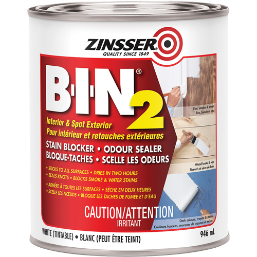 Appr&ecirc;t B-I-N 2, Blanc, Tr&egrave;s mat, 946 ml, Canette Ontario Packaging