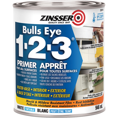 Appr&ecirc;t &agrave; base d'eau Bulls Eye 1-2-3, 946 ml, Canette, Blanc Ontario Packaging