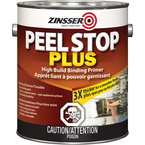 Couche primaire avec liant Plus High Build Peel Stop, 3,78 L, Gallon, Blanc Ontario Packaging