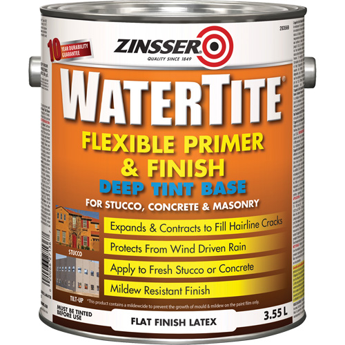 Watertite&reg; Weatherproof Flexible Primer & Finish, 3.55 L, Gallon, Deep Tint Base Ontario Packaging