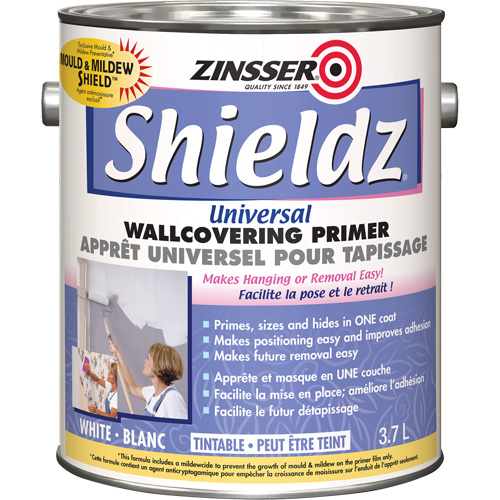 Shieldz&reg; Universal Wall Covering Primer, 3.7 L, Gallon, Tintable White Ontario Packaging