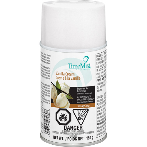 TimeMist&reg; Industrial Strength Air Freshener, Vanilla Cream, Aerosol Can/Cartridge Ontario Packaging