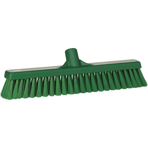 Small Particle Push Broom Head, Fine Bristles, 16-1/2", Polyester, Green Ontario Packaging
