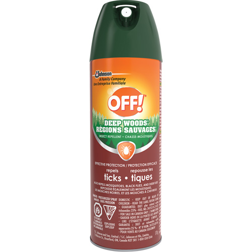 OFF! Deep Woods&reg; Tick Repellent, 25% DEET, Aerosol, 170 g Ontario Packaging