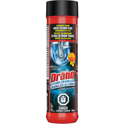 Drano&reg; Kitchen Drain Cleaning Granules Ontario Packaging