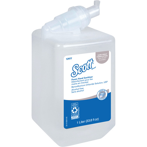 Scott&reg; Essential Alcohol Free Foam Hand Sanitizer, 1000 ml, Cartridge Refill, 0% Alcohol Ontario Packaging