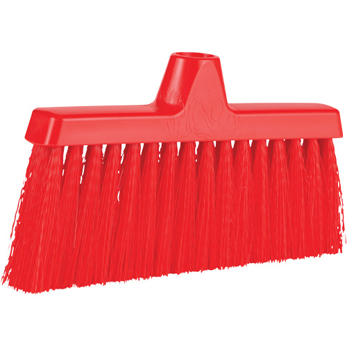 ColorCore Angle Head Broom, Medium Bristles, 10", Polypropylene, Red Ontario Packaging