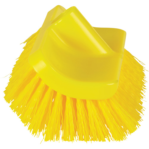 Brosse &agrave; angle double ColorCore pour surfaces hautes et basses, Soies Ferme, Longueur de 10", Jaune Ontario Packaging