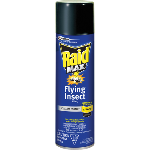 Raid&reg; Max&reg; Flying Insect Killer, 500 g, Aerosol Can, Solvent Base Ontario Packaging
