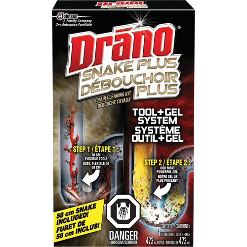 Drano&reg; Gel & Snake Tool Drain Cleaner Kit Ontario Packaging