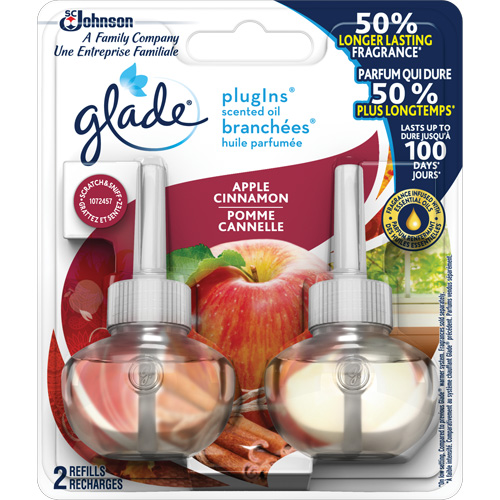 Glade&reg; PlugIns&reg; Scented Oil Refills, Apple Cinnamon, Cartridge Ontario Packaging