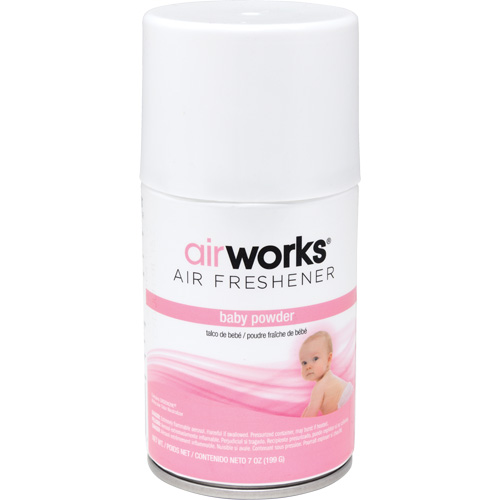 AirWorks&reg; Metered Air Fresheners, Fresh Baby Powder, Aerosol Can Ontario Packaging