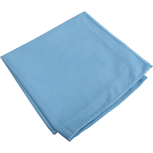 Chiffons sp&eacute;cialis&eacute;s pour vitres et miroirs, Microfibre, Bleu Ontario Packaging