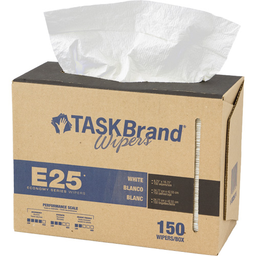 Essuie-tout &eacute;conomique &agrave; renfort tiss&eacute; TaskBrand E25, Tout usage, 16-3/4" lo x 9-3/4" la Ontario Packaging